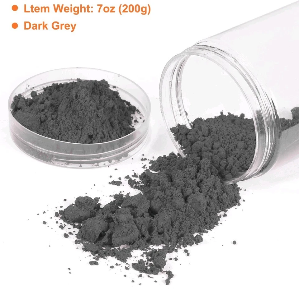 7oz (200g) Iron Oxide Powder Concrete Pigment, Dark Grey, Painting, hobbie - Image 2 of 3