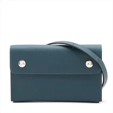 Hermès Hermès snap Togo Veau Epsom BLUE DE PLUS Silver Metal Fittings W: 2024