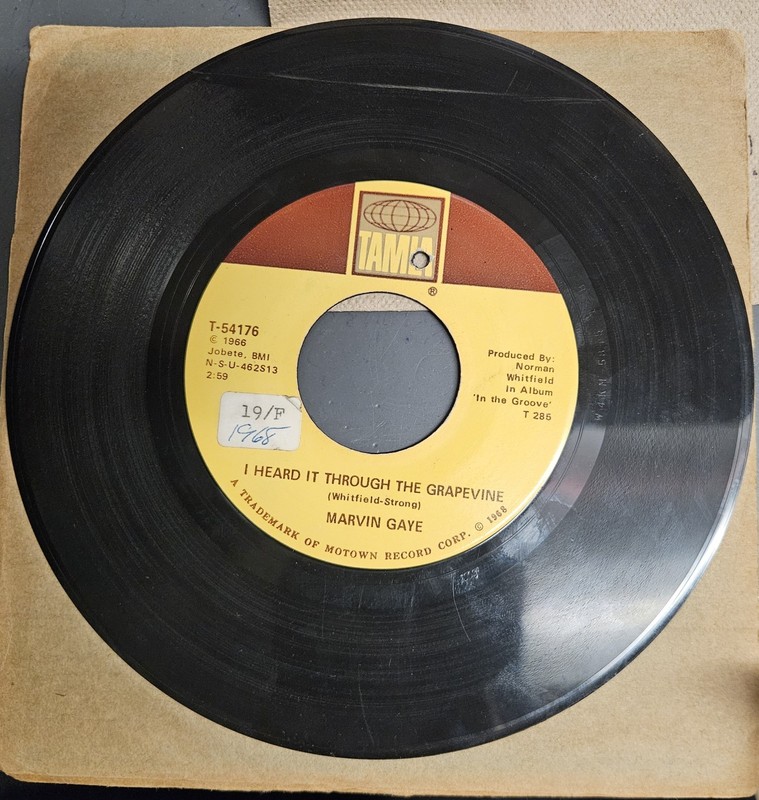 1968 Tamla MARVIN GAYE I Heard it Through the Grapevine 45RPM 7" T-54176 Motown