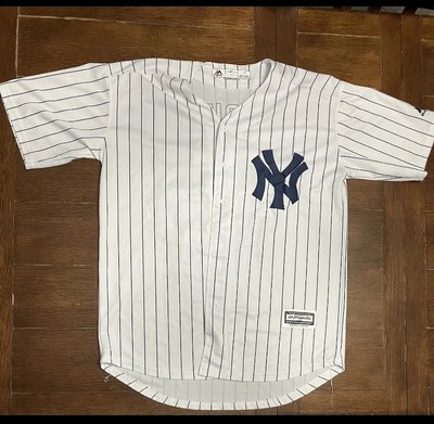 Men s Size L Luke Voit Yankees Majestic Cool Base Pinstripe Stitched Jersey 