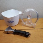 Corningware Blue Cornflower 1-qt Sauce Maker w/handle & Pyrex Lid P-81-C Vintage