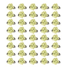 40Pcs 1" Ribbon Flowers Bows Mini Satin Roses Flowers Yellow