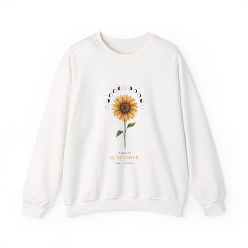 Sunflower Birth Flower Sweatshirt | Birth Month Floral, Botanical