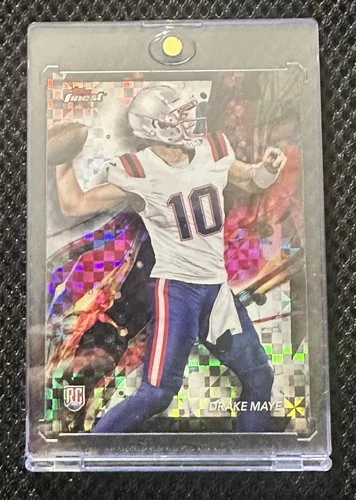 2024 Topps Finest Football Drake Maye X-Fractor Rookie Refractor RC!!!🚀🚀🚀