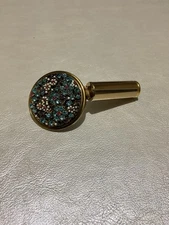 Vintage Rhinestone With Mirror Lipstick Compact