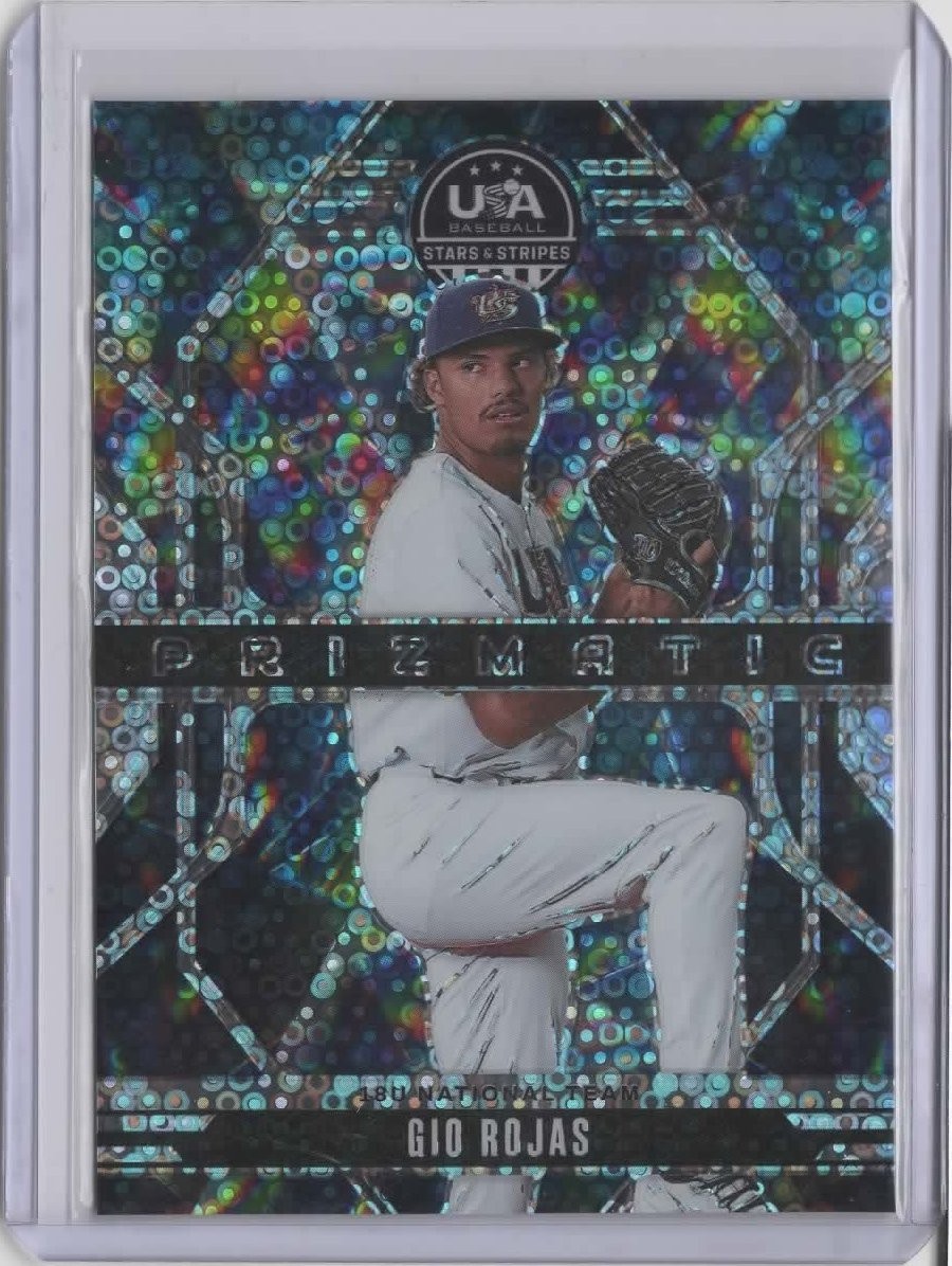 2026 USA Baseball Stars and Stripes Prizm Prizmatic Prizms Disco #22 Gio Rojas
