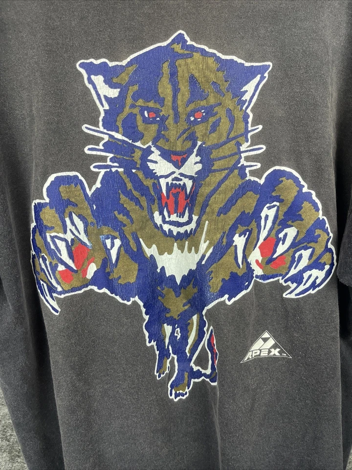 Camiseta vintage 1993 Apex One Florida Panthers NHL gris desvanecido talla XL Foto 2 de 4