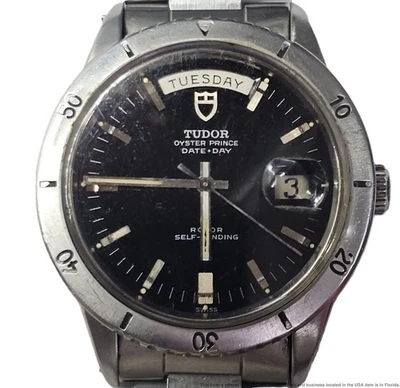 Scarce Rolex Tudor Day Date President Style Original Black Dial Oyster Prince