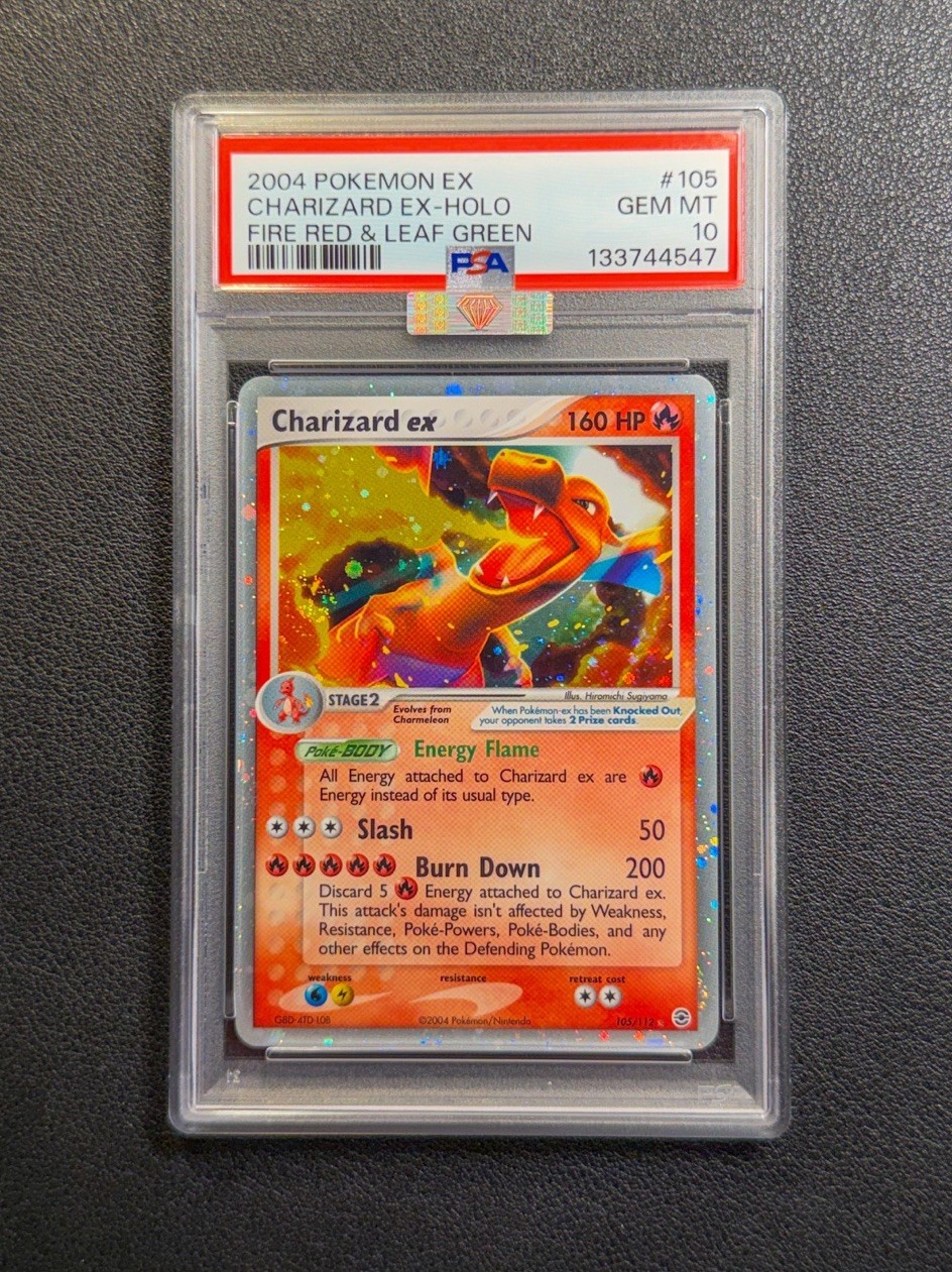 2004 Pokemon EX FireRed LeafGreen Charizard EX Holo 105/112 PSA 10 New Cert MBA