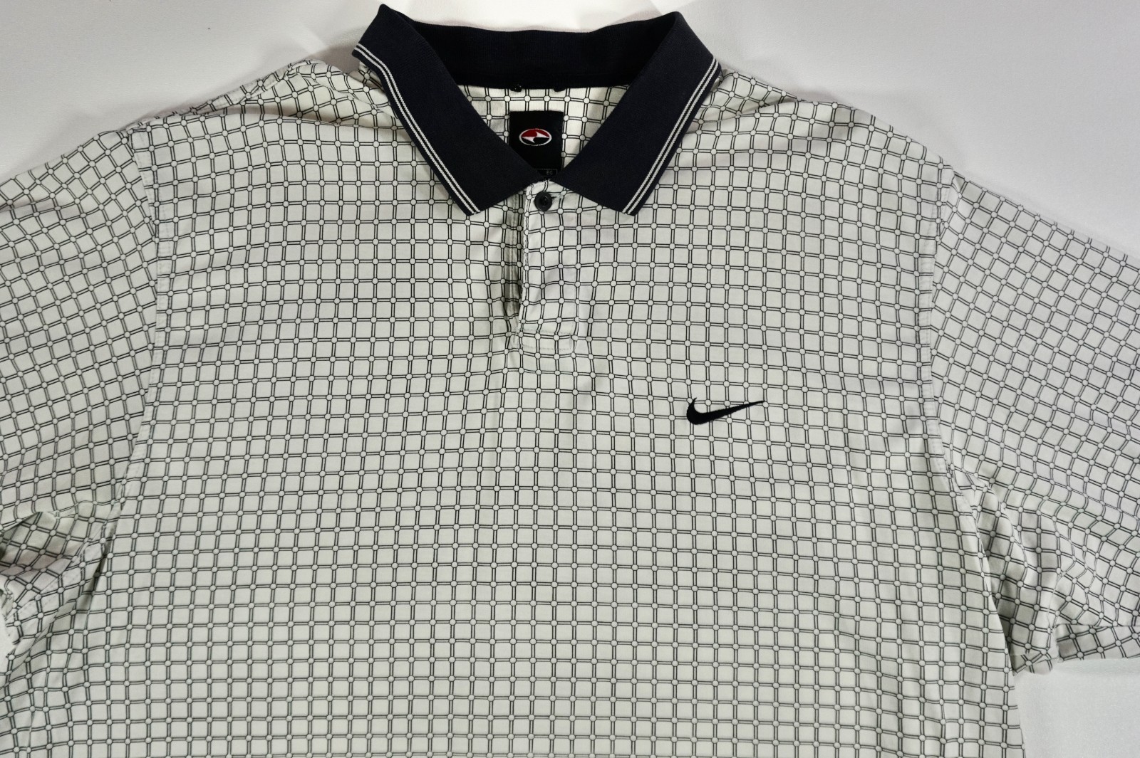 Vintage 90s Nike Golf Tiger Woods Yin-Yang Swoosh Logo Polo Shirt Mens XL '97 image 3