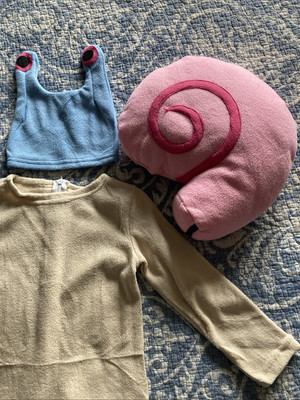 Pink Snail Shell, Hat And Jumpsuit For Youth Unisex Costume, New In Mfg. Pkg.