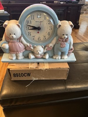 Vintage/Retro Homco Plastic Nursery 3 Bears Clock Wall Hanging Nursery Decor .