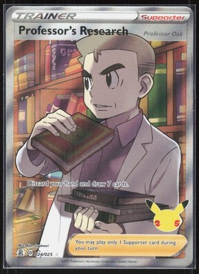 Professor's Research (Professor Oak) 024/025 Celebrations Pokemon NM 01-04-024