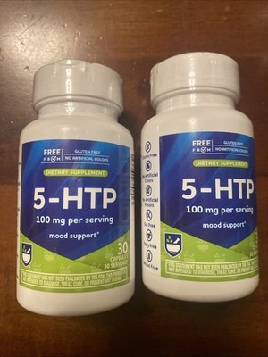 2X Rite Aid 30 Capsules 100mg 5-HTP Dietary Supplement Exp 3/2027+