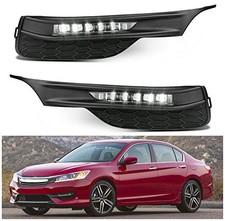 Fog Lights Kit with Bezel Switch Wires Replacement for Accord 2016-2017 Sedan