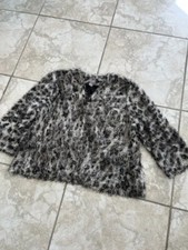 NWOT Chico's Eyelash Jacket - Size 3 - Leopard Print