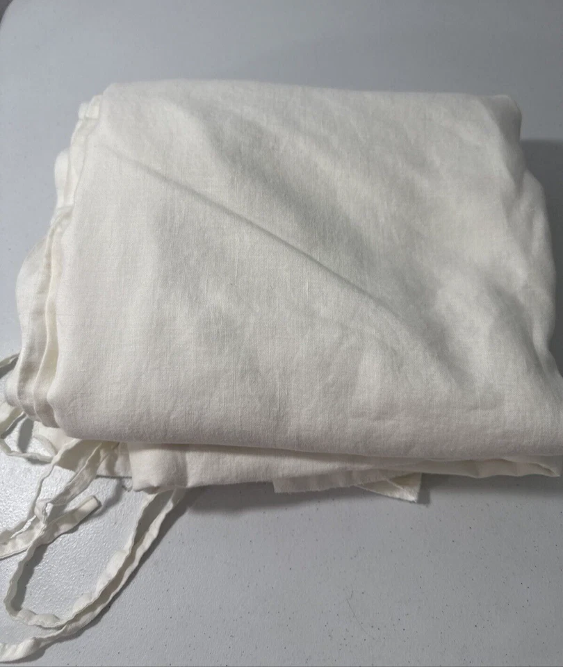 West Elm Duvet Cover 92 X 88 Linen Full Queen European Natural - Image 3 of 4