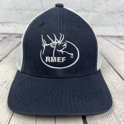 RMEF Team Elk Blue/White Rocky Mountain Elk Foundation Trucker Hat Cap