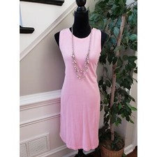 Old Navy Sheath Dress Women's Size Large Pink Solid Sleeveless Stretch Crew Neck