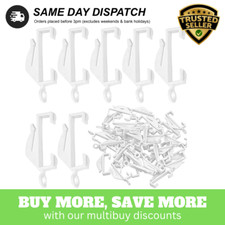Solo Glide Curtain Hooks White Drape Glider Rail Track Runner Pack of 10/20/40