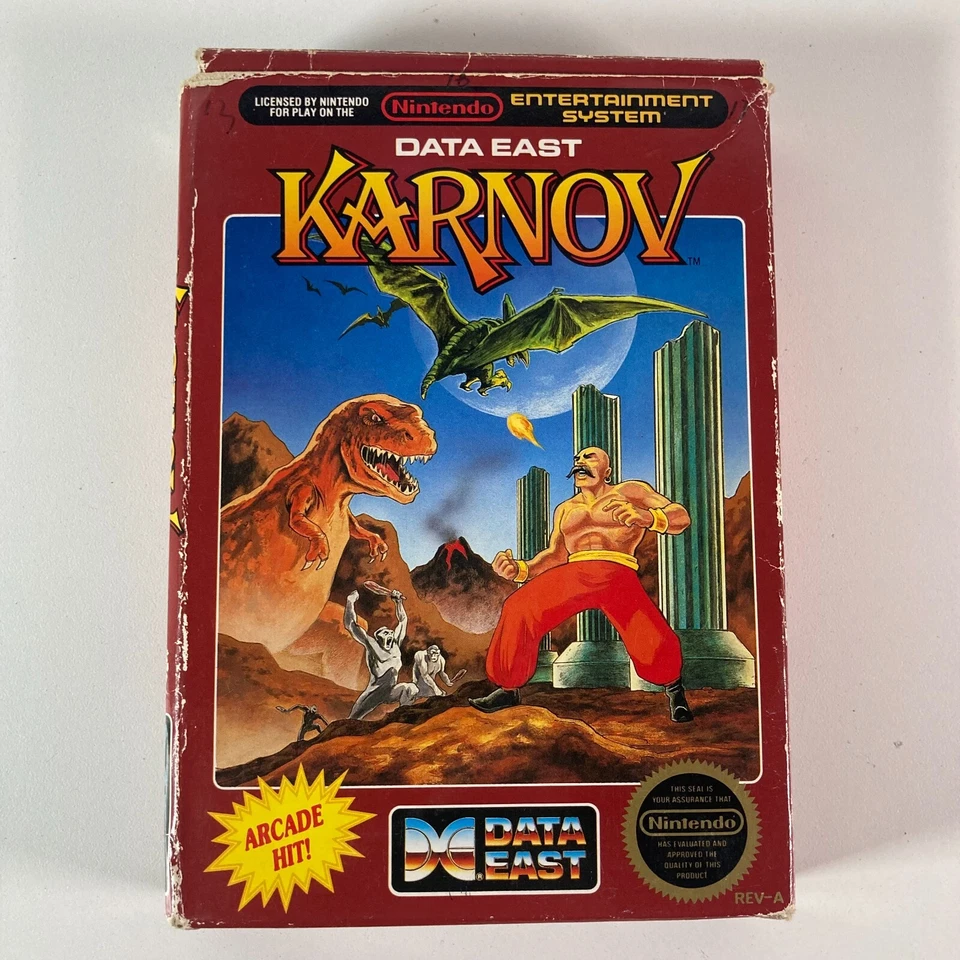 Karnov Nintendo NES 1988 Complete in Box W/ Inserts Ads Manual & Foam - Image 2 of 4