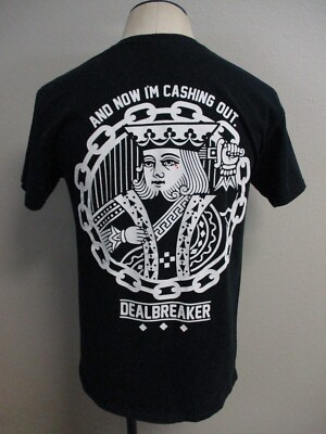 Vintage Rude Awakening Shirt Mens Medium Black Deal Breaker Cashing Out Concert