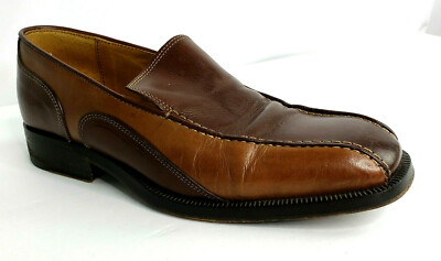 Francesco Di Mosso, Leather, Mens 40/US 7, Bike Toe Loafer, Made in Italy, EUC