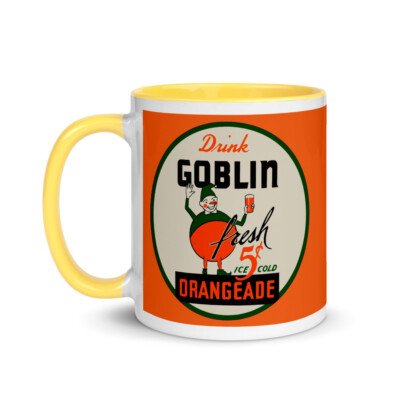 1940s Goblin Orangeade Drink Advertising Sign Beverage Mug (4 Color Choices)