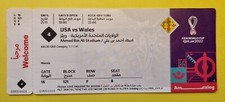 Match 4 USA Wales 2022 FIFA World Cup TICKET Stub (Mint Condition)