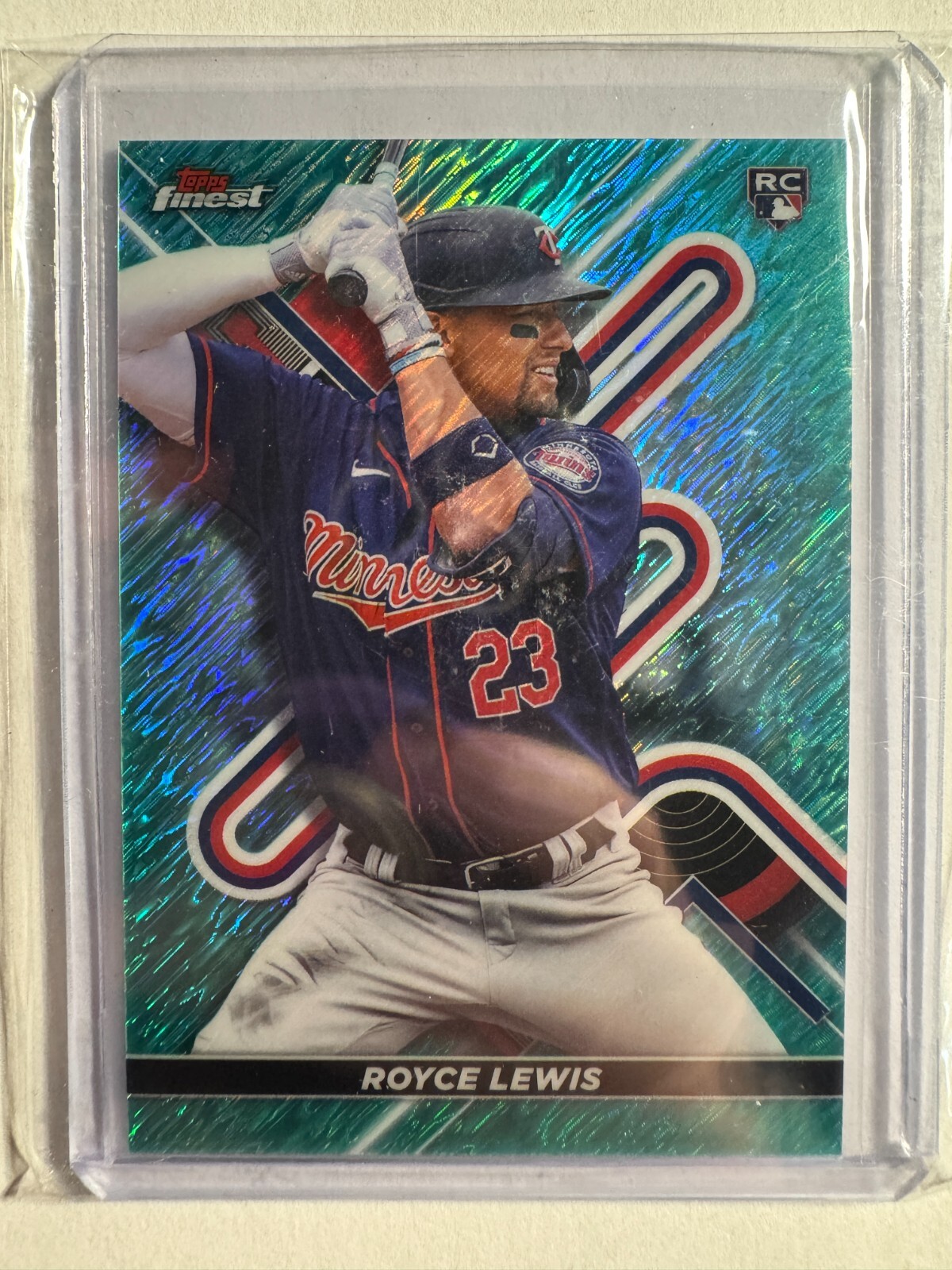 K313,177 - 2022 Finest Aqua Shimmer Refractors #87 Royce Lewis #/175