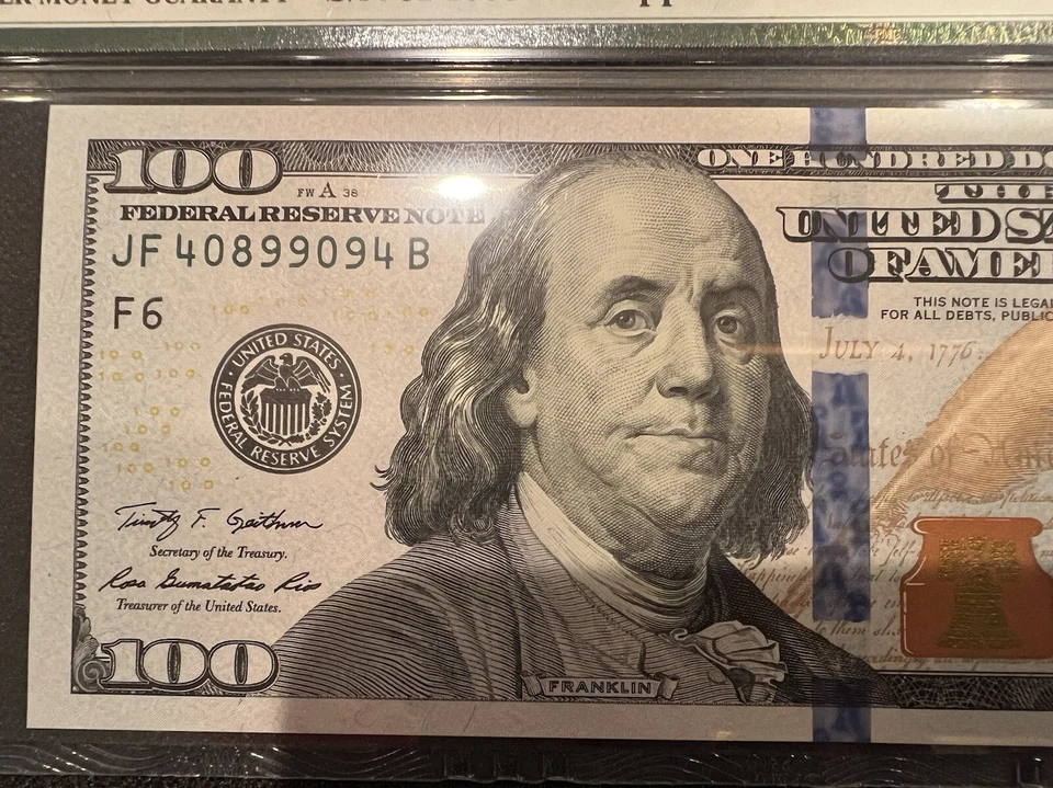 2009 $100 ONE HUNDRED DOLLAR BILL PMG 66 EPQ GEM UNCIRCULATED ATLANTA FRN RIOS - Image 4 of 4