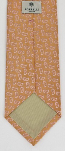 Luigi Borrelli Orange Silk Tie - Picture 2 of 4