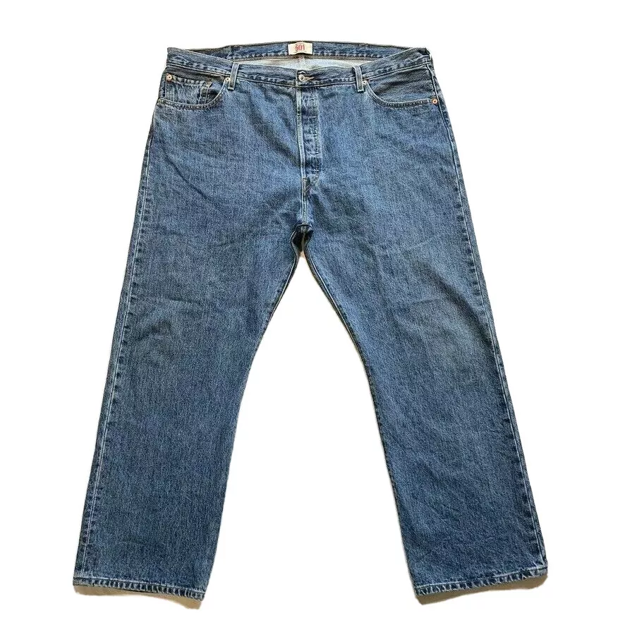 Vintage Levis 501 XX Jeans Mens 44x30 Straight Leg Button Fly Blue