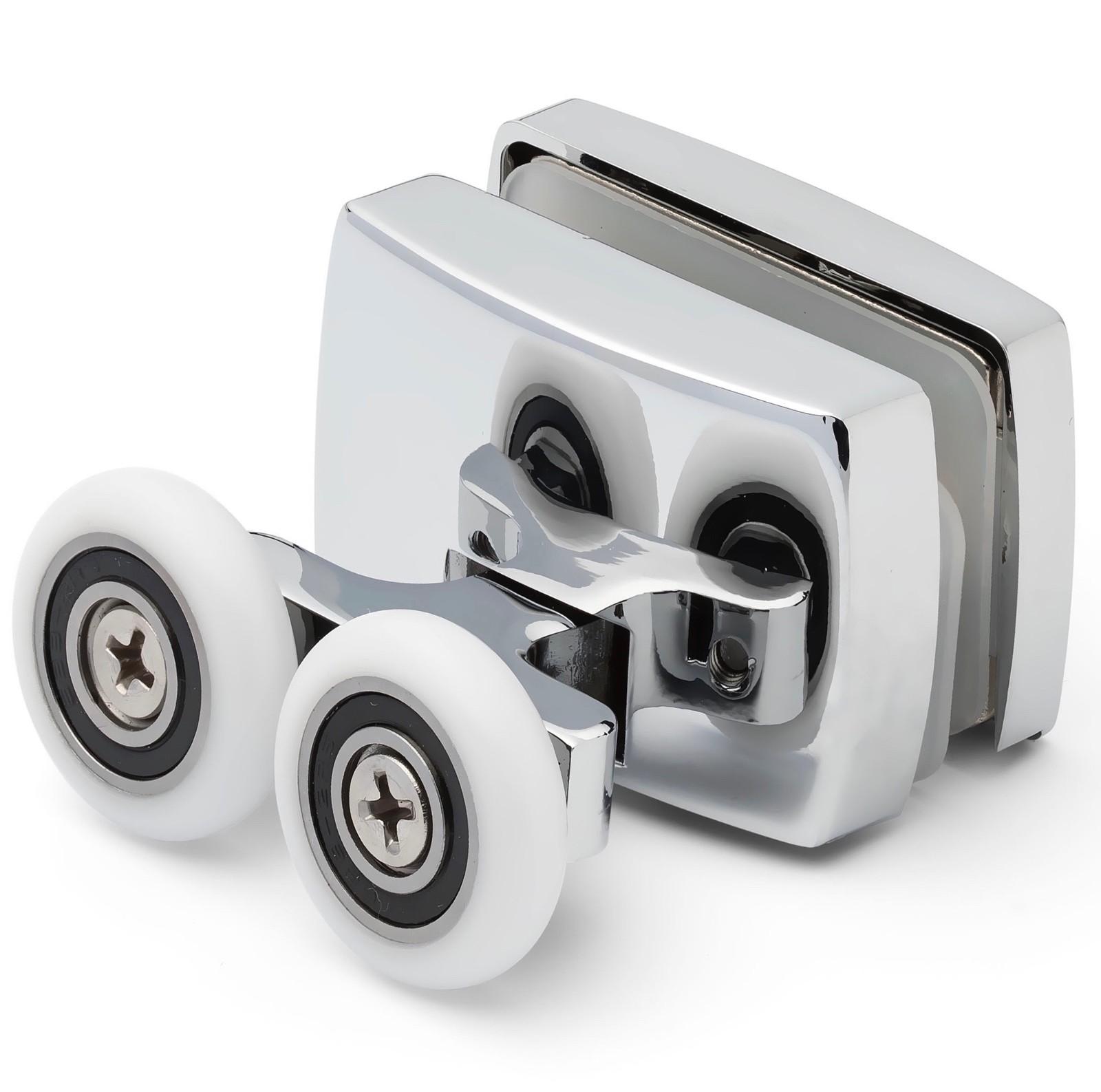 1 x Twin Bottom Zinc Alloy Shower Door Roller/Runners 23mm wheel diameter LUX2