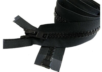 YKK #10 10'' - 36'' Large Molded Plastic Heavy Duty Jacket Zippers Separating