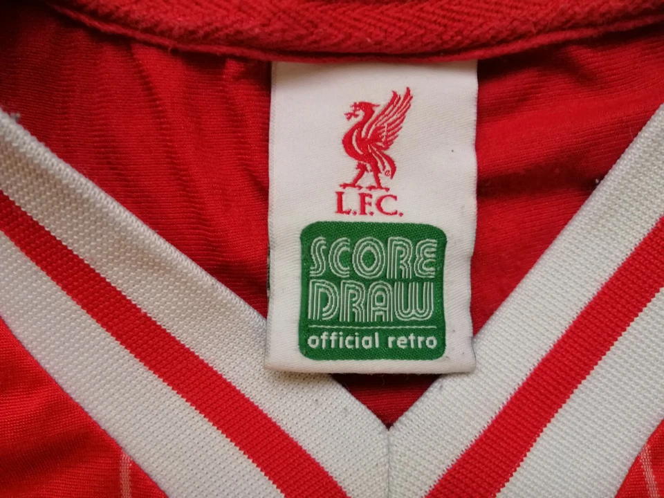 Camiseta de fútbol Liverpool 1982 1983 local réplicas retro camiseta marcador sorteo talla S Foto 3 de 4