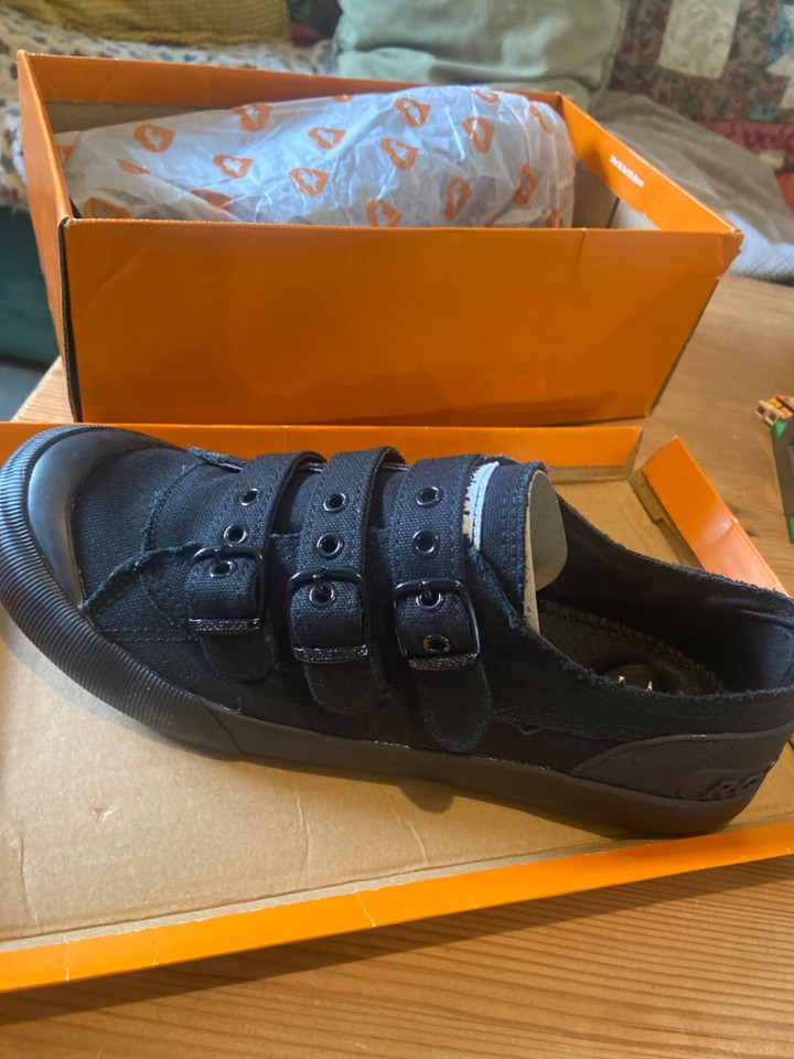 rocket dog’s black cotton 3 strap’s pumps eBay