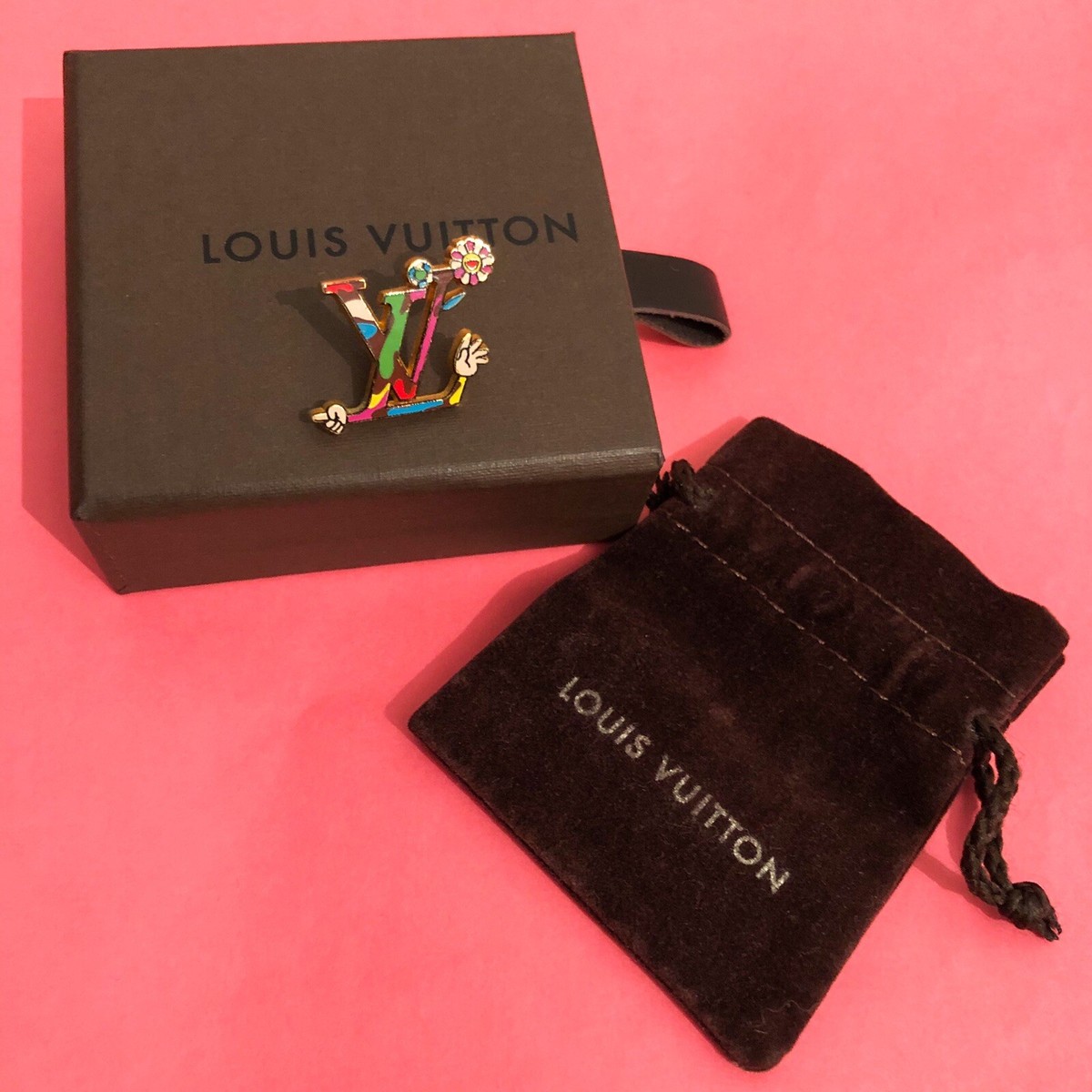 LV, Louis Vuitton Takeshi Murakami Very Rare Cherry Blossom Pin | eBay