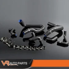 Fit For 1986-1993 Mustang GT LX Cobra 5.0 Silicone Radiator Hose Pipe Kit Black