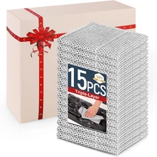 3 Layers Non Scratch Wire Dish Cleaning Supplies 15PCS - Wire Dishwashing Rag Ho