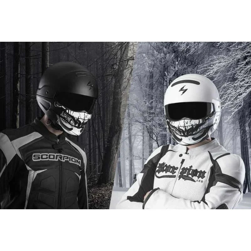 Scorpion Combat / Evo Moto Motorcycle Motorbike Helmet Face Mask Skull