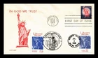 DR JIM STAMPS US COVER STATUE OF LIBERTY CENTENNIAL FDC TIME TRAVEL COMBO