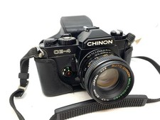 CHINON CE-4 SLR 50mm LENS MULTI-COATED with Instructions, Case & Bag
