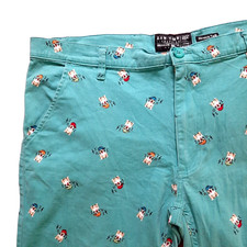 Raw Yarn Dogs Mens stretch Twill Shorts Dog Hip Hop Music Note Size 38