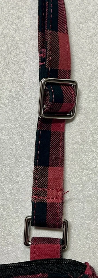 Vera Bradley Red Tango Buffalo Check Hipster Crossbody Handbag Purse VBD19 - Image 3 of 4