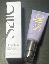 Saie Sunvisor Radiant Moisturizing Face Sunscreen SPF 35 1.35oz See Pic*