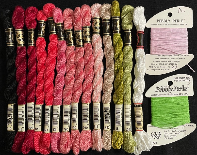 17x Needlepoint/Embroidery THREAD DMC 3 Pearl/R GALLERY PebblyPerle cotton-RN56