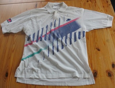gebrauchtes Nike Andre Agassi Tennis T-Shirt Tennisshirt Sammler, Gr. S = 46