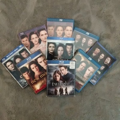 Blu-ray Twilight Saga 1-5 Complete 9 Movie Lot Collection Special Edition Slip