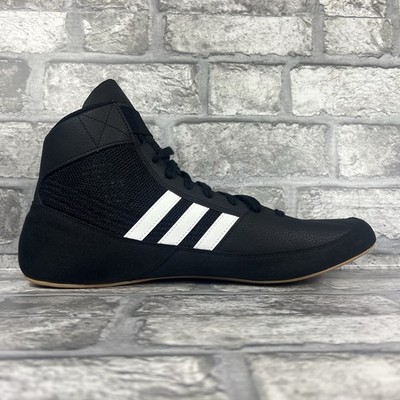 Adidas Mens HVC 2 Black White Wrestling Lace-Up Athletic Shoes AQ3325 Sz 15 NEW Adidas HVC 2 Wrestling Shoes AQ3325 Black White Lace Up  main image 4